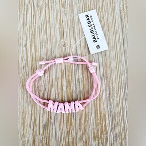 BaubleBar Pink 'MAMA' Adjustable Bracelet